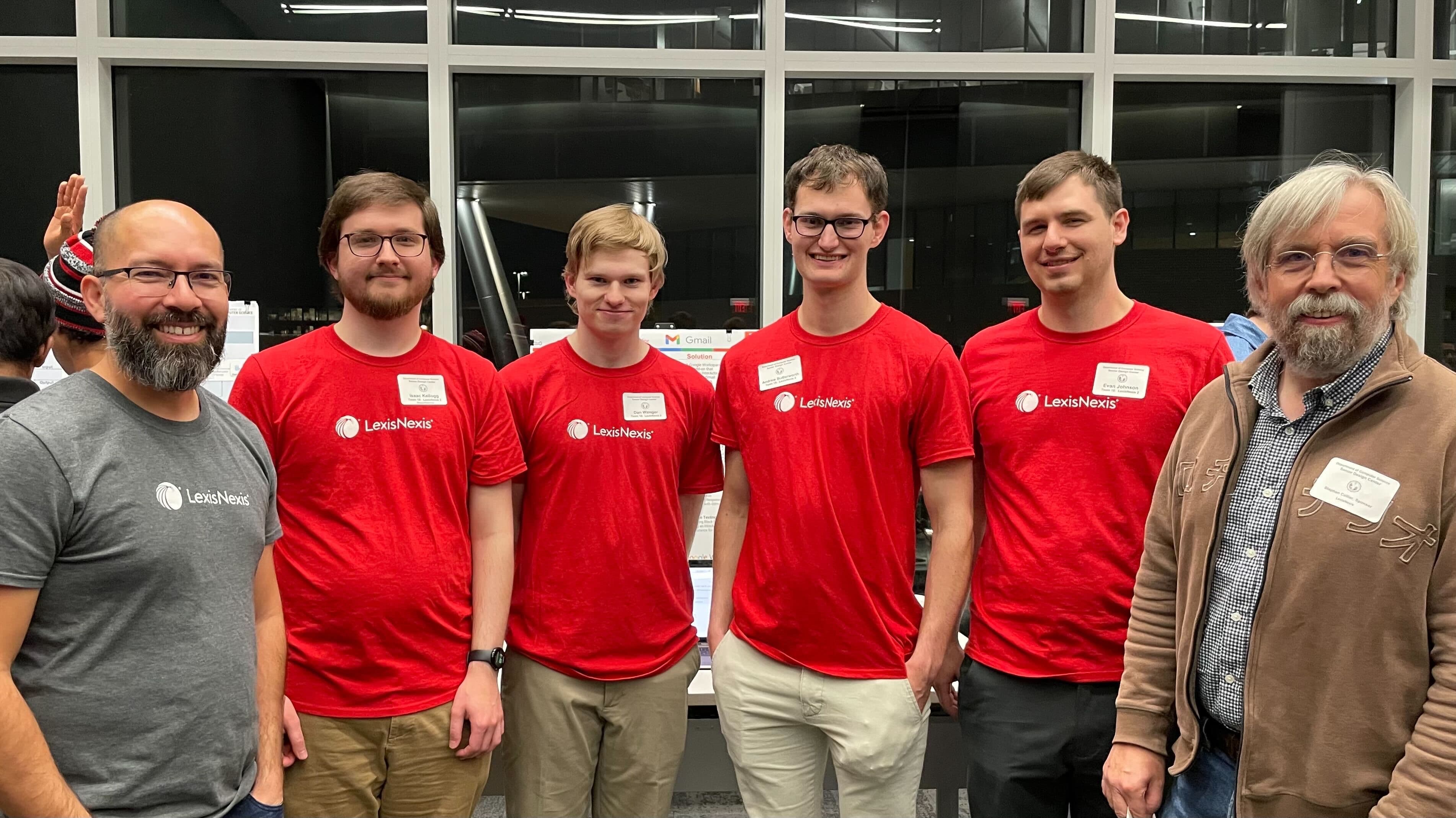 Senior design posters and pies group photo 2023