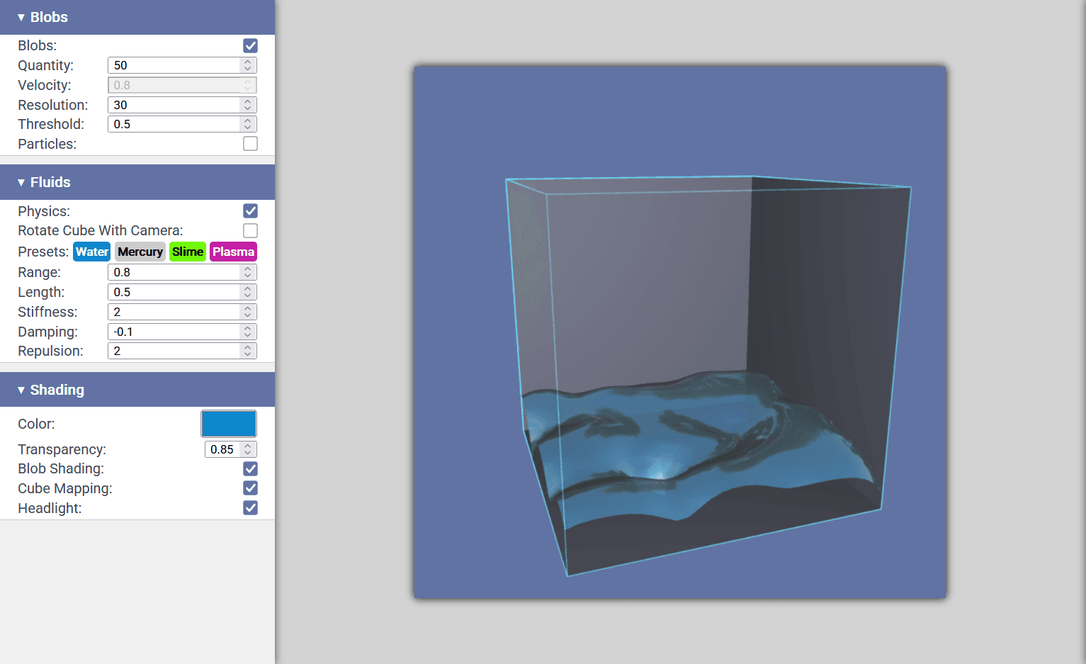 Fluids simulator
