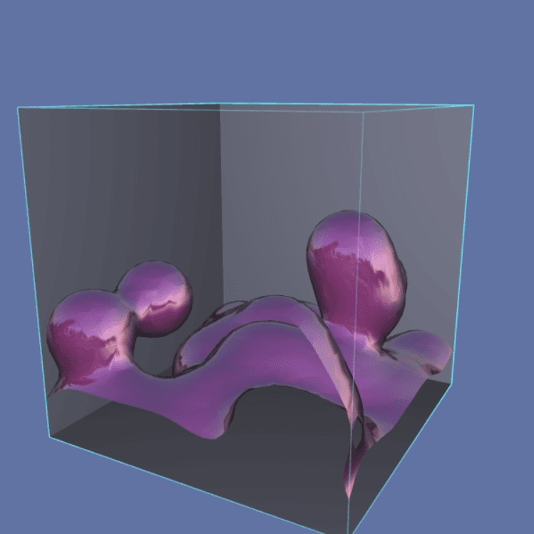 Rendered fluid from the simulator.